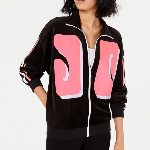 Juicy Couture Jackets & Blazers - Juicy Couture Graphic Velour Track Jacket